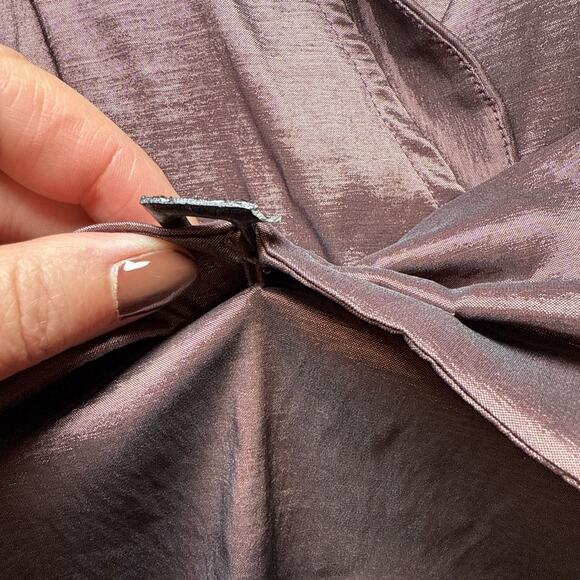 Alex Evenings Womens Large Purple Wrap Jacket Blazer Blouse With Bow Tie Accent - Picture 3 of 15